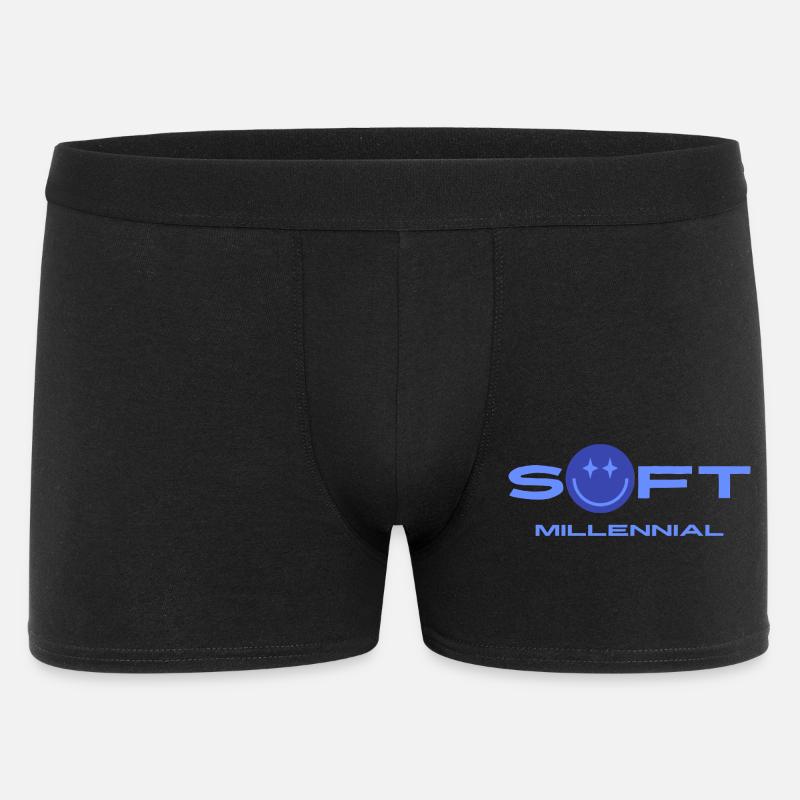 Soft Millennial Logo - Männer Boxer Shorts - Schwarz