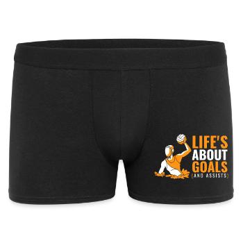 Life's About Goals and Assists - Men's Boxer Shorts - black - Front