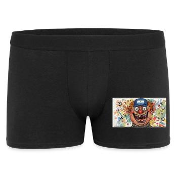 Argentinischer Fan-Clown mit Fußball-Chaos - Männer Boxer Shorts - Schwarz - Vorne