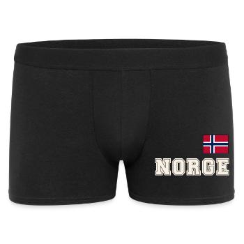 NORWEGN - NORGE Trikot Look - Flagge auf der Brust - Männer Boxer Shorts - Schwarz - Vorne
