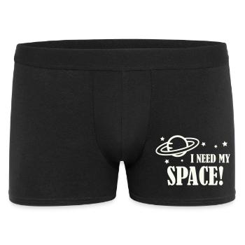 Ich brauche meinen Weltraum! - Männer Boxer Shorts - Schwarz - Vorne