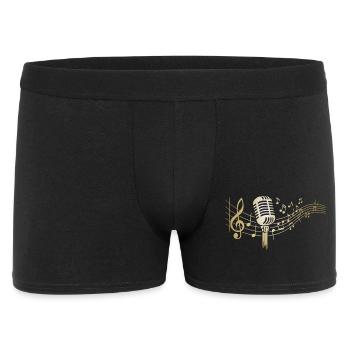 Singer Microphone Karaoke Musician Microphone Singing - Men's Boxer Shorts - black - Front