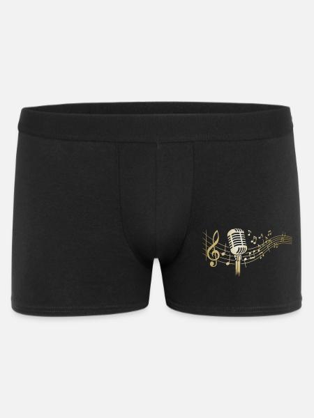 Singer Microphone Karaoke Musician Microphone Singing - Men's Boxer Shorts - black