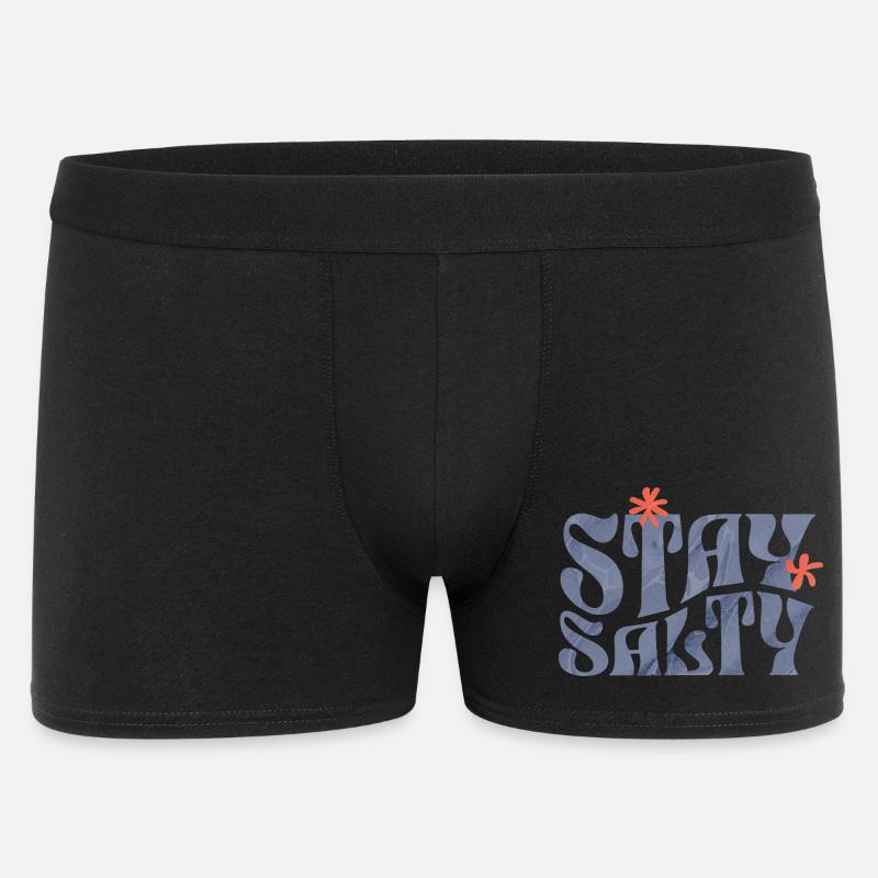 Bleib salzig - Männer Boxer Shorts - Schwarz