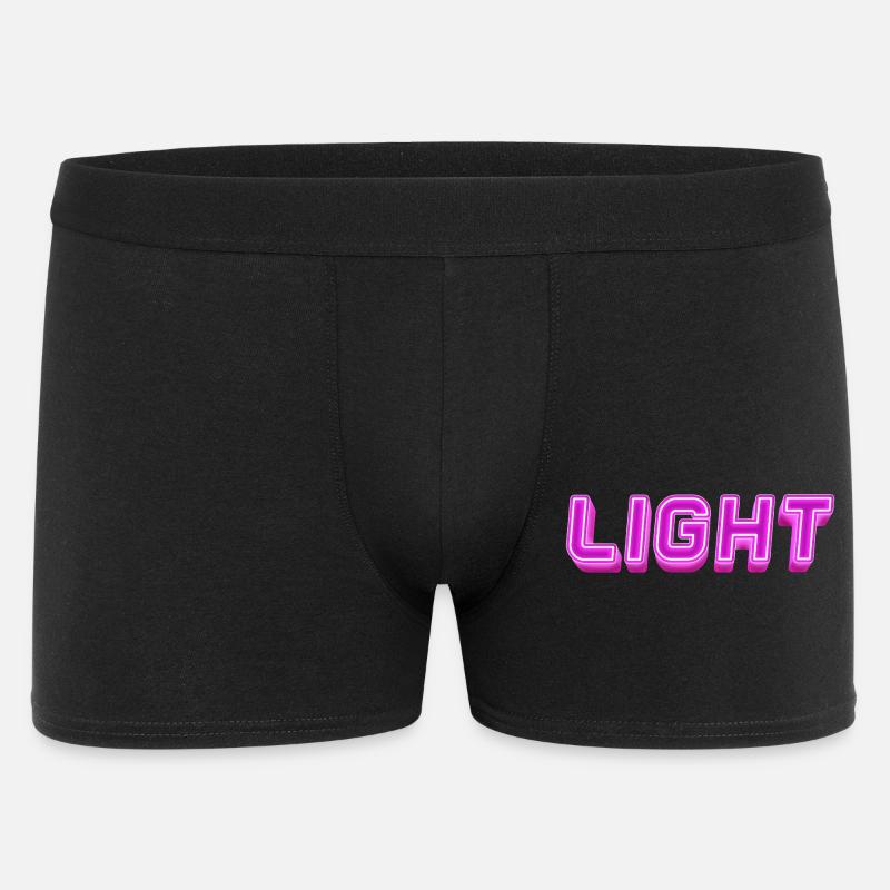 Neon Light Lettering Light - Men's Boxer Shorts - black
