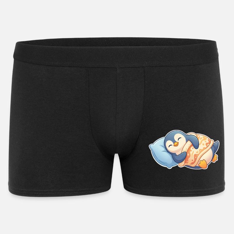 Penguin Sleeping - Men's Boxer Shorts - black