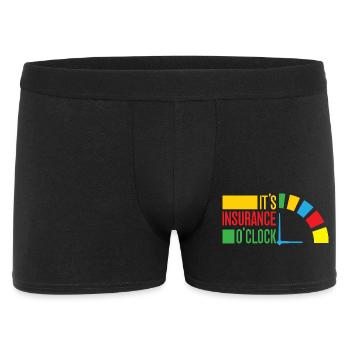 Agent d’assurance drôle, c’est l’heure de l’assurance - Boxer Homme - noir - Devant