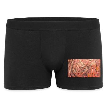 Art tourbillonnant rouge rose - Boxer Homme - noir - Devant