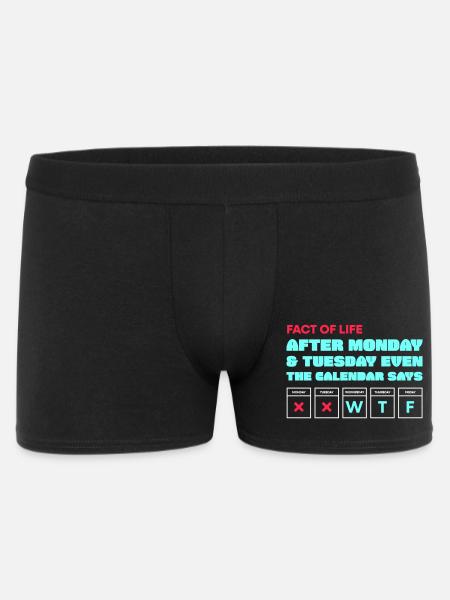 Calendar Says WTF - Men's Boxer Shorts - black