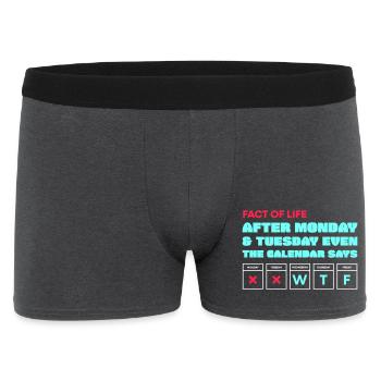 Le calendrier dit WTF - Boxer Homme - charbon - Devant
