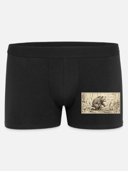 Waldgespräch: Bär und Hase - Männer Boxer Shorts - Schwarz