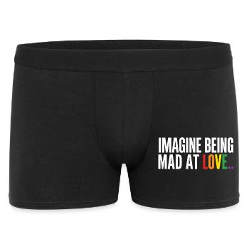 Imagine Being Mad at Love LGBTQ Pride - Men's Boxer Shorts - black - Front