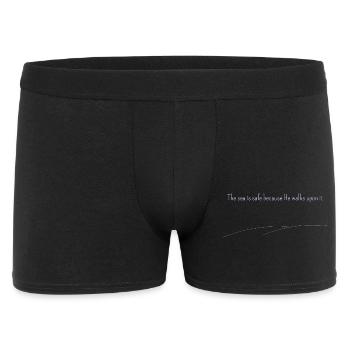 The sea is safe because He walk- für dunkle Farben - Männer Boxer Shorts - Schwarz - Vorne
