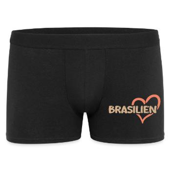 Brasilien Herz - Männer Boxer Shorts - Schwarz - Vorne