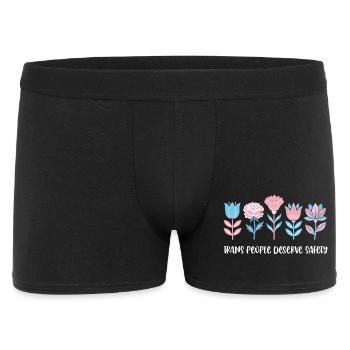 Pride Month LGBTQ - Trans People Deserve Safety - Men's Boxer Shorts - black - Front