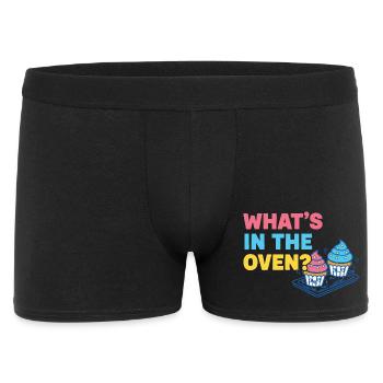 Gender Reveal Whats In The Oven Baby Shower - Men's Boxer Shorts - black - Front
