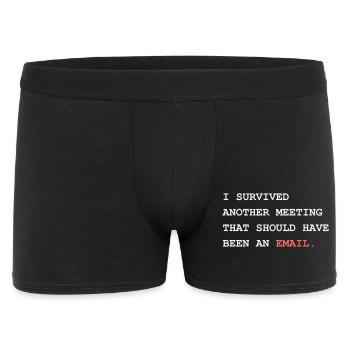 Survivre à une autre réunion aurait dû être un e-mail - Boxer Homme - noir - Devant