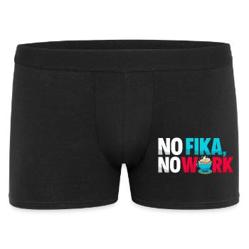 No Fika No Work - Swedish Coffee Break Typography - Men's Boxer Shorts - black - Front