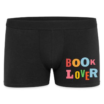 Book Lovers Colorful Word Image - Men's Boxer Shorts - black - Front