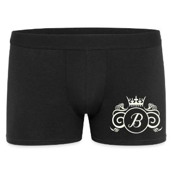 Monogramme Royal B - Boxer Homme - noir - Devant