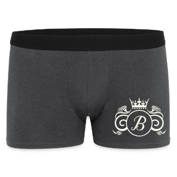 Monogramme Royal B - Boxer Homme - charbon - Devant