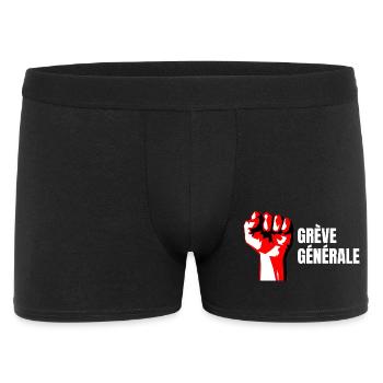 Poing Levé Manif Syndicaliste En grève Générale - Boxer Homme - noir - Devant