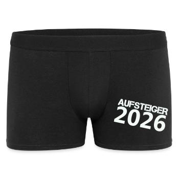 aufsteiger_2026- - Männer Boxer Shorts - Schwarz - Vorne