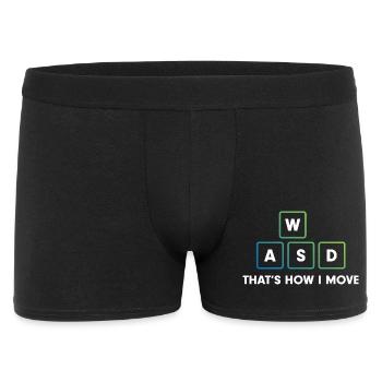 WASD Bewegungskunst - Männer Boxer Shorts - Schwarz - Vorne