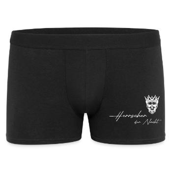 Herrscher_der_Nacht - Männer Boxer Shorts - Schwarz - Vorne