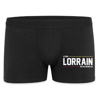 Je Suis Lorrain Pas Du Grand Est T-Shirt Cadeau... - Boxer Homme - noir - Devant