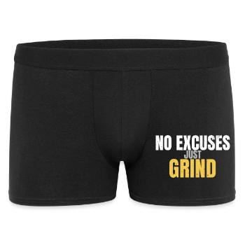No Excuses Just Grind Motivational Gym - Men's Boxer Shorts - black - Front