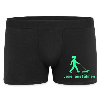 exe ausführen Sys ADMIN Systemadministrator Nerd - Männer Boxer Shorts - Schwarz - Vorne