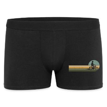 Mofa Moped Roller Mofafahrer Mofaroller - Männer Boxer Shorts - Schwarz - Vorne