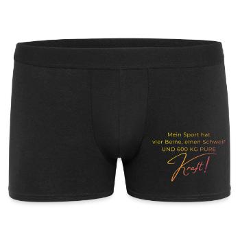 Voltigieren 600 kg Kraft – Pferdesport Geschenk - Männer Boxer Shorts - Schwarz - Vorne