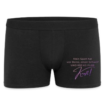 Voltigieren 600 kg Kraft – Pferdesport Geschenk - Männer Boxer Shorts - Schwarz - Vorne
