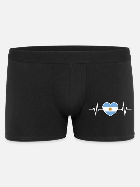 Argentina Heartbeat ECG Dear Argentina Fan - Men's Boxer Shorts - black