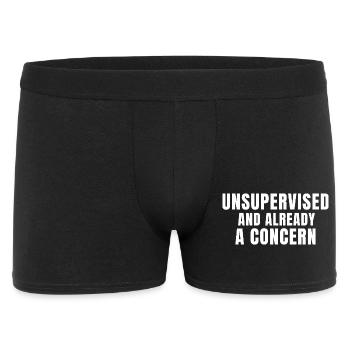 Non surveillé et déjà source d’inquiétude - Boxer Homme - noir - Devant