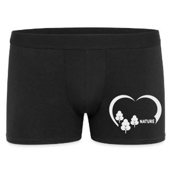 Herz Natur mit Bäumen - Männer Boxer Shorts - Schwarz - Vorne