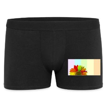 Colorful Rainbow Sunflower – Pastel Stripe Aesthet - Men's Boxer Shorts - black - Front