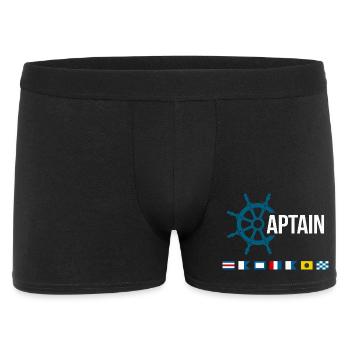 Motif des drapeaux de signalisation du volant maritime du capitaine - Boxer Homme - noir - Devant