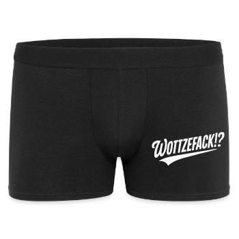 Wottzefack Humor Spruch Lustig Witzig Geschenkidee - Männer Boxer Shorts - Schwarz - Vorne