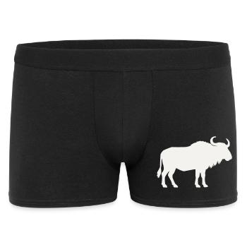 Wild Bison Silhouette - Men's Boxer Shorts - black - Front