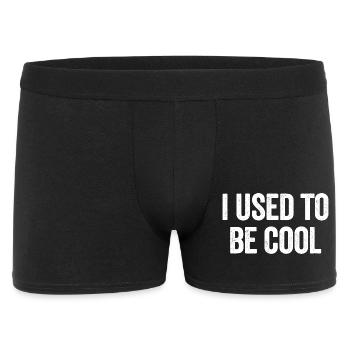 Ich war mal cool (sarkastischer, lustiger Vaterwit - Männer Boxer Shorts - Schwarz - Vorne