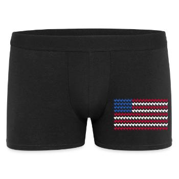 Patriotic Farmer Rooster Flock Poultry USA Pride C - Männer Boxer Shorts - Schwarz - Vorne