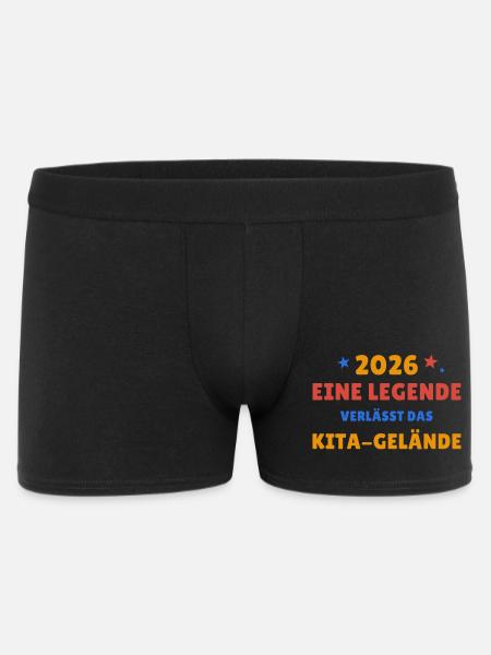 Eine Legende verlässt das Kita-Gelände - 2026 - Männer Boxer Shorts - Schwarz
