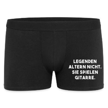 Gitarre Legende - Männer Boxer Shorts - Schwarz - Vorne