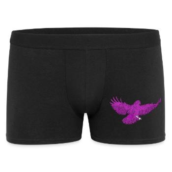 Greifvogel im Flug, Andersfarbig - Männer Boxer Shorts - Schwarz - Vorne