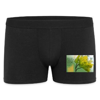 Beständig wie die Eiche - Männer Boxer Shorts - Schwarz - Vorne