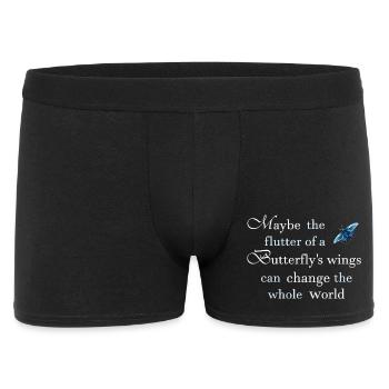 Le battement d’ailes du papillon change le monde - Boxer Homme - noir - Devant