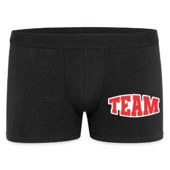 Team - Männer Boxer Shorts - Schwarz - Vorne